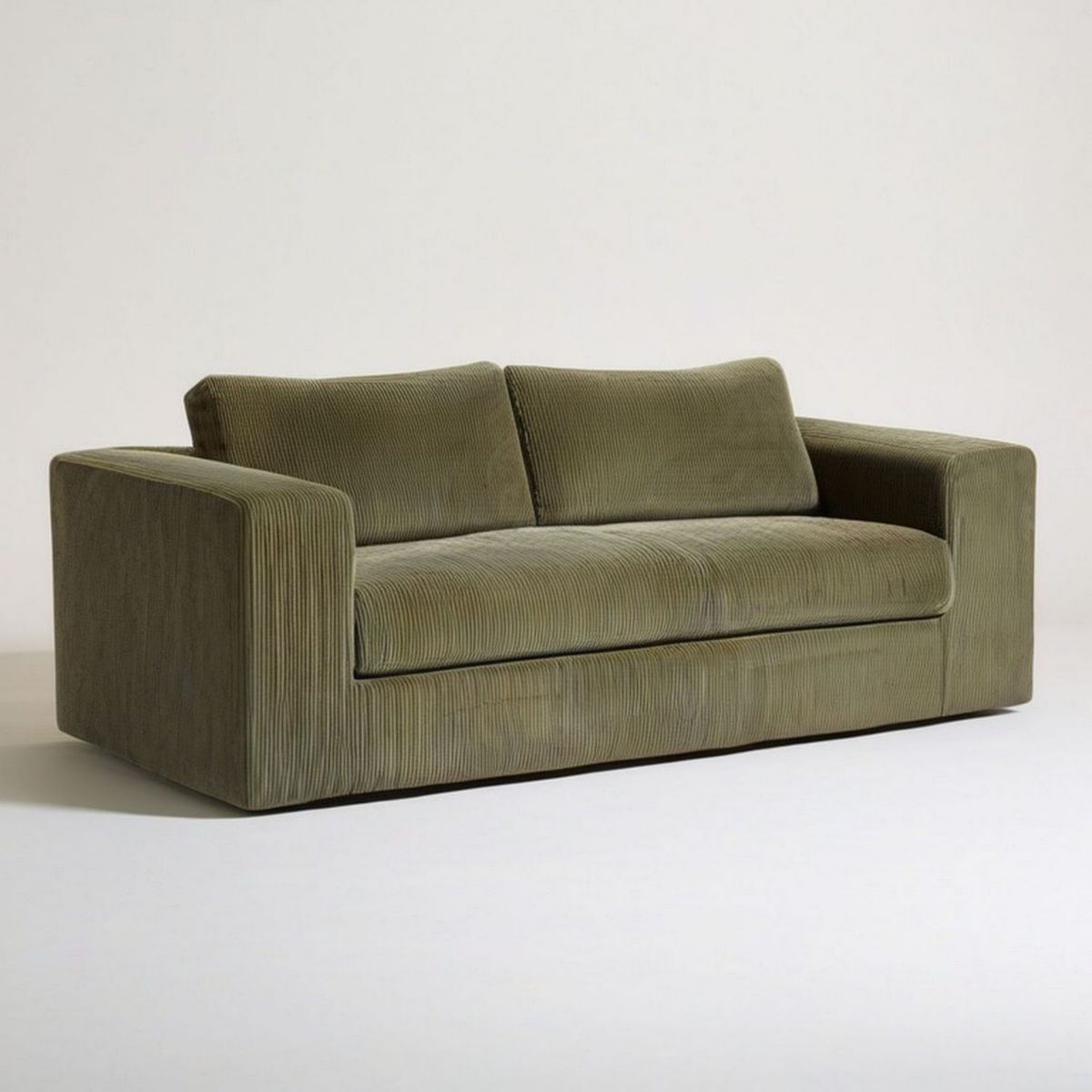 2-Sitzer in Olivgrün, 160 x 90 x 75 cm, Cord